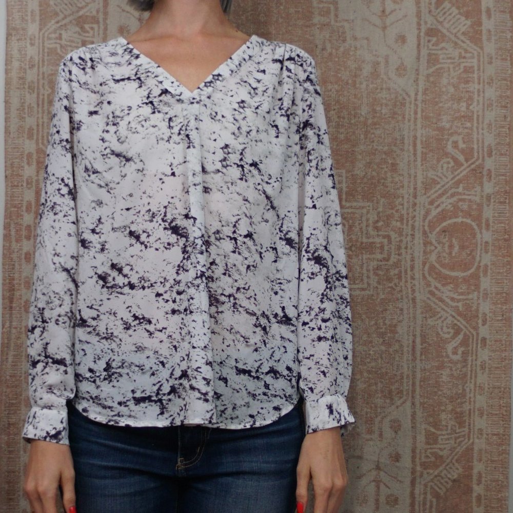 Marble Patterned Blouse - image 3